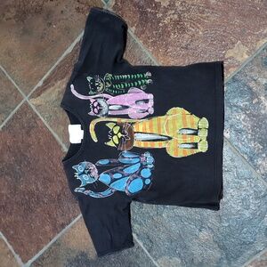 Rare Vintage Tee Time Cat Graphic T-shirt